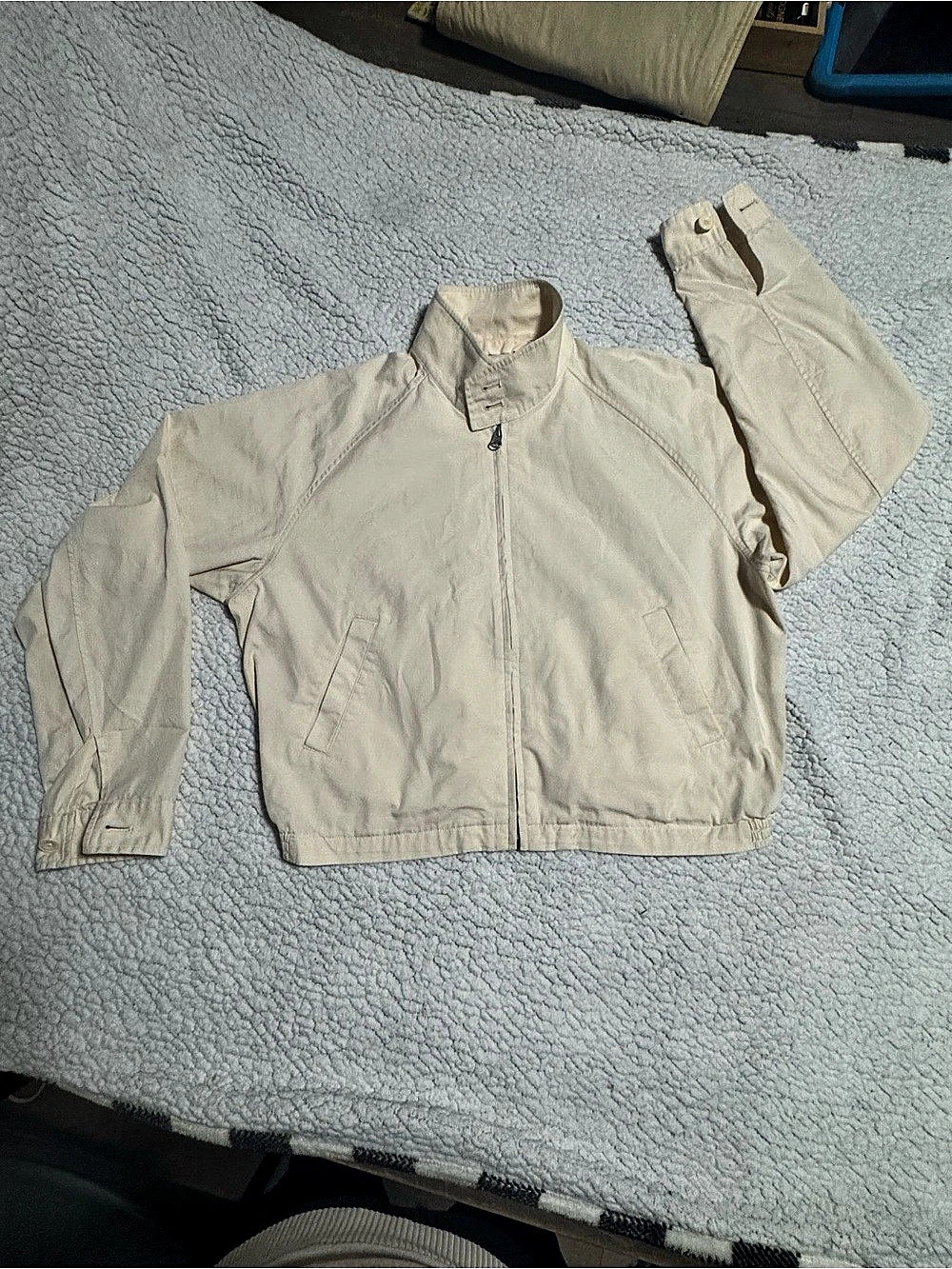 Uniqlo U Zip-Up Short Blouson Cream Utility Jacket